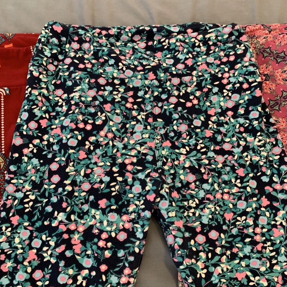 LuLaRoe Leggings Womens One Size Multicolor Floral Geometric Southwest Soft‎ Lot